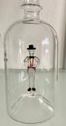 Glasflasche Geschenkflasche mit Sujet Jodler