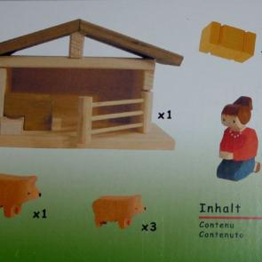 Traufferholzspielwaren, Schweinestall-Set