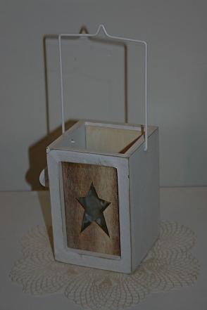 Laterne Holz mit Sternfenster