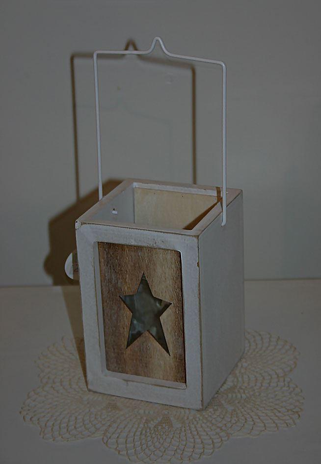 Laterne Holz mit Sternfenster