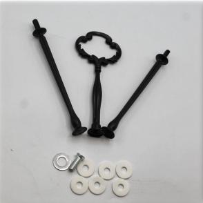 Etagèrenstange Barock schwarz